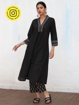 Chidiyaa - Nomad Annalise Block printed Cotton Kurta Set (Set of 2)