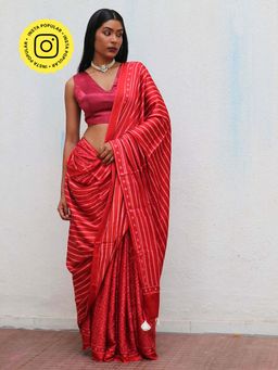 Chidiyaa - Where the Wind Flows Ma cherie Striped Modal Silk Saree