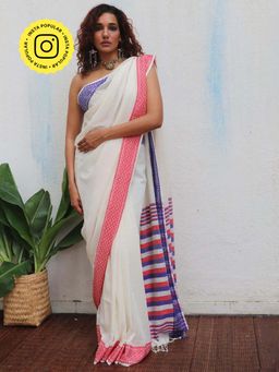 Chidiyaa - Uma Katyayani Handwoven Linen Cotton Jamdani Saree