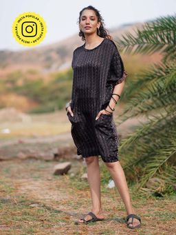 Chidiyaa - Gypsy Heart Cressida Modal Silk Black Dress