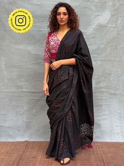 Chidiyaa - Song of Soil Blockprinted Cotton Saree