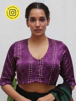 Chidiyaa - Miraaj Mashru Silk Stitched Blouse