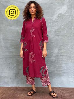 Chidiyaa - Soil Earth's Pulse Block Printed Cotton Kurta