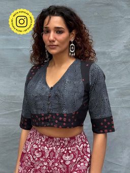 Chidiyaa - Soil Flow Of Seasons Printed Cotton Blouse