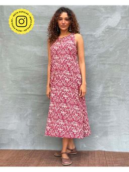 Chidiyaa - Soil Feathered Grace printed Cotton Dress