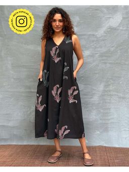 Chidiyaa - Soil Birds And Bloom printed Cotton Dress