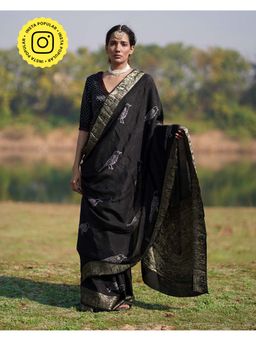 Chidiyaa - Rang Barse Subhangi Block Print Dola Silk Saree