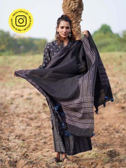 Chidiyaa - Wwb Liquid Grace Block Printed Cotton Dupatta