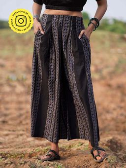 Chidiyaa - Where The Wind Blows Dance Block Printed Cotton Palazzo