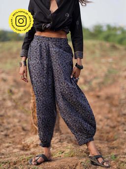 Chidiyaa - Wwb Wistful Dawn Block Printed Cotton Salwar Pant