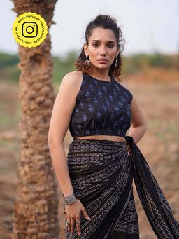 Chidiyaa - Wwb Night Song Block Printed Cotton Blouse