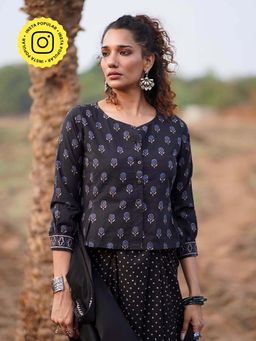 Chidiyaa - Wwb Dreamweaver Block Printed Cotton Blouse