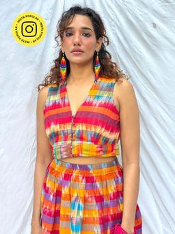 Chidiyaa - Basanti Gamcha Cotton Top