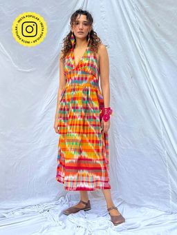 Chidiyaa - Koyel Gamcha Cotton Dress