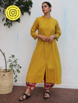 Chidiyaa - Mustard Sarveen Pure Cotton Kurta