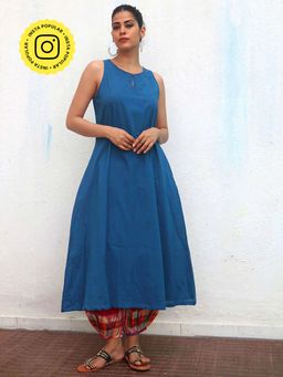 Chidiyaa - Blue Mrisha Pure Cotton Kurta