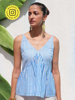 Chidiyaa - Walk In The Clouds Freida Stripes Cotton Top