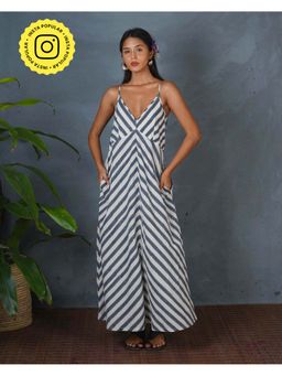Chidiyaa - Bms Cloud Kiss Grey Block Printed Dress