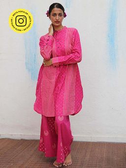 Chidiyaa - Pankhuri Block Printed Cotton Kurta with Pant