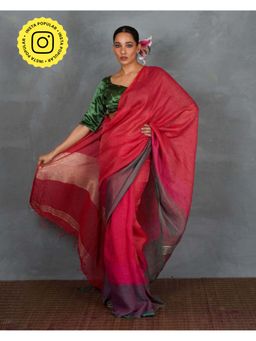 Chidiyaa - Tara Glow Handwoven Linen Saree