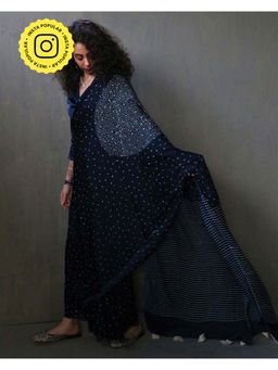 Chidiyaa - Nadia Handblockprinted Modal Silk Saree