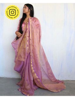 Chidiyaa - Melting Moon Anaia Handwoven Linen Saree