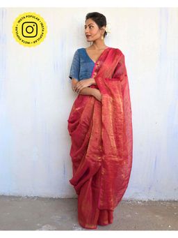 Chidiyaa - Melting Moon Inaayat Handwoven Linen Saree