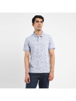 Levi's - Mens Blue Printed Polo T-Shirt