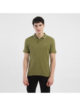 Levi's - Mens Green Solid Polo T-Shirt