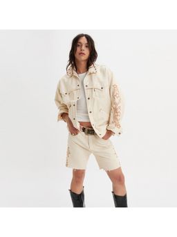 Levi's - Mens Solid Cream Collar Jacket