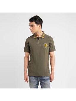 Levi's - Mens Olive Solid Slim Fit Polo T-Shirt