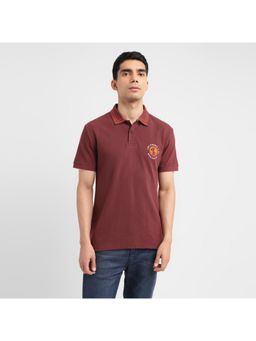 Levi's - Mens Maroon Solid Slim Fit Polo T-Shirt