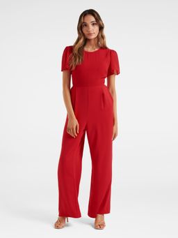 Forever New - Katelyn Petite Frill Jumpsuit Red