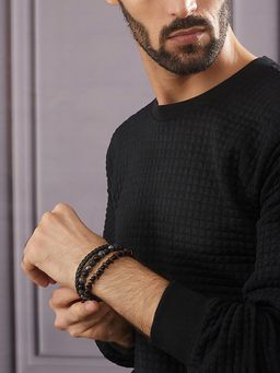 Aatmana - Men Set Of 3 Beaded Elasticated Bracelet