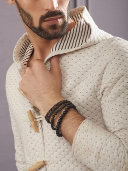 Aatmana - Men Set Of 3 Beaded Elasticated Bracelet