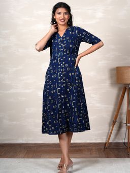 Sooti Syahi - Ariel Hand Block Printed Dress