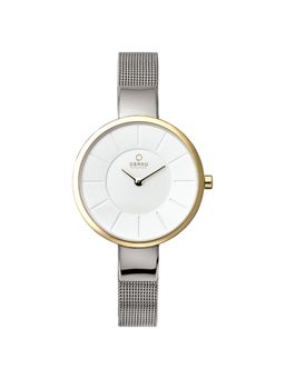 Obaku - Sol Gold-Bi Multifunction White Round Dial Womens Watch - V149Lxaimc
