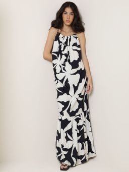 RAREISM - Printed Zahara Black Dress