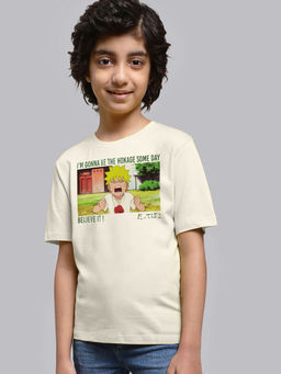 Kidsville - Boys Naruto Off White Printed T-Shirt
