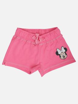 Kidsville - Mickey & Friends Printed Pink Shorts for Girls