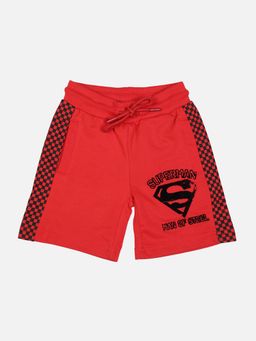 Kidsville - Superman Printed Red Shorts for Boys