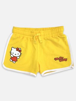 Kidsville - Hello Kitty Printed Yellow Shorts for Girls