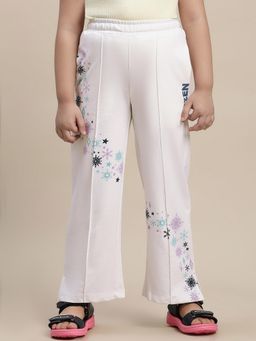 Kidsville - Frozen Printed Off-White Trouser for Girls
