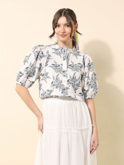 U.S. POLO ASSN. - Floral Printed Chiffon Top