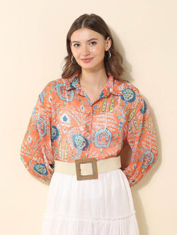 U.S. POLO ASSN. - Relaxed Fit Chiffon Sheer Shirt