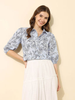 U.S. POLO ASSN. - Floral Printed Dobby Shirt