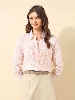 U.S. POLO ASSN. - Brand Embroidered Cropped Shirt