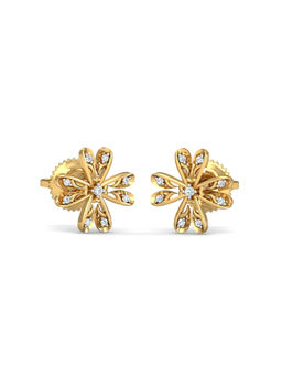 KuberBox - Flora Stud Earrings 18K Gold
