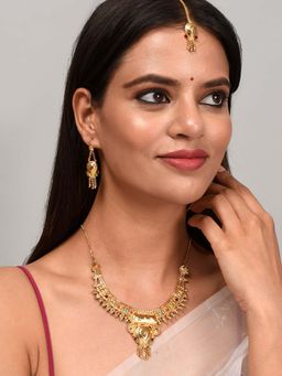 Silvermerc Designs - Gold Plated & Gold Toned Temple Jewellery (Set of 3)