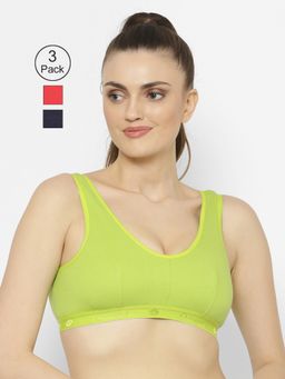 Floret - Wirefree Non-padded Sporty Bra - Multi-Color